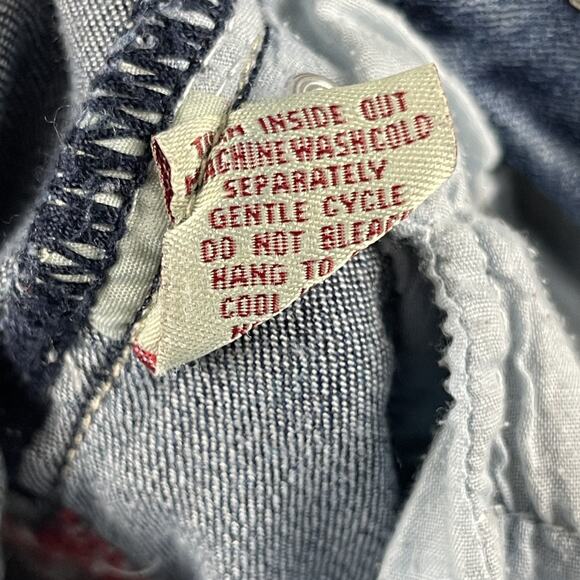 Reba Embroidered Skinny Jeans Womens 6 Floral Raw Hem Cropped Medium Rise Boho - Picture 11 of 13